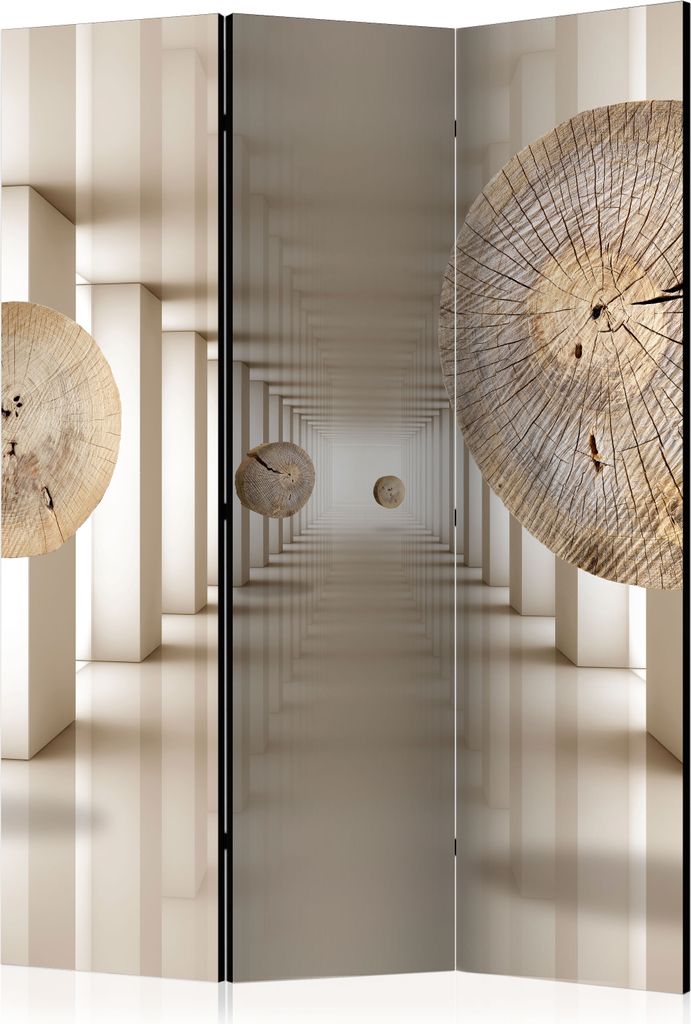 3-teiliger Einseitiger Vlies Paravent - Futuristic Forest 135x172 cm 3D a-A-0191-z-b