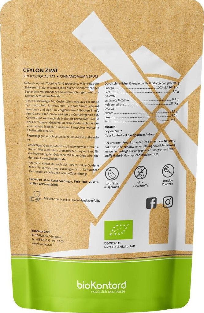 Ceylon Zimt 500 g I gemahlen - Zimtpulver I 100% natürlich Produktbild 2