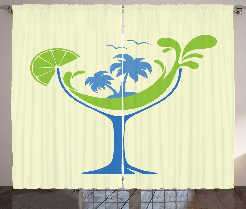 Rideau pour chambre à coucher à fronces, décor rustique Bar de Plage