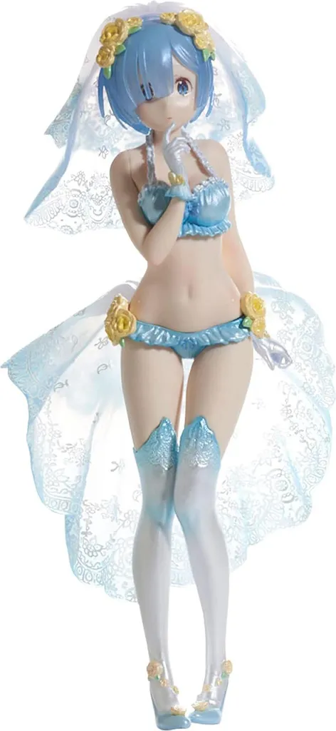 Figurine Re:Zero Bleue 22 cm - Finition Haute Qualité Signée Banpresto