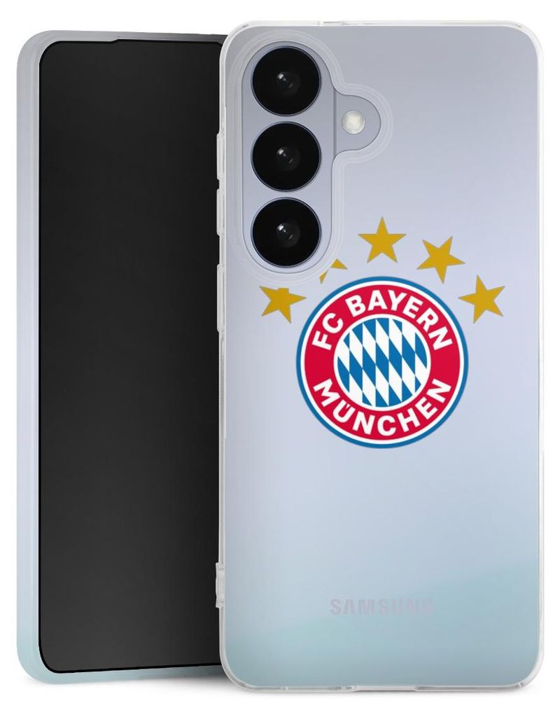 DeinDesign Slim Hülle für Samsung Galaxy S26 Silikon Case Ultra Dünn Handyhülle FC Bayern München FCB Sterne