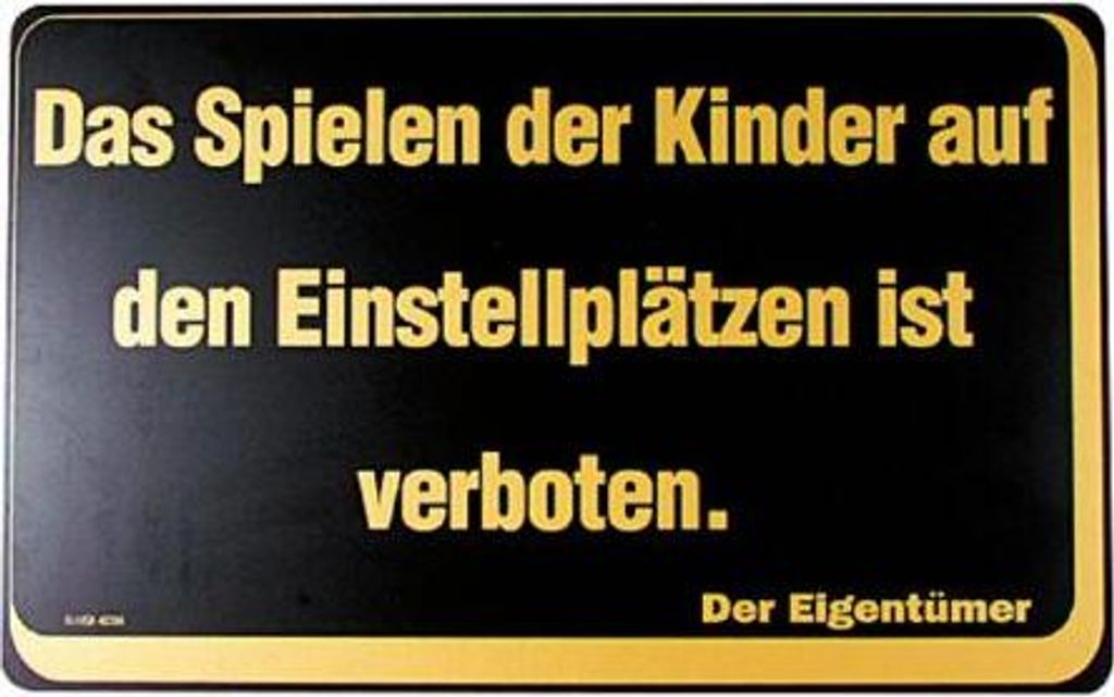 Verbotsschild - Das Spielen der Kinder auf ... - Gr. ca. 40 x 25 cm - 308723