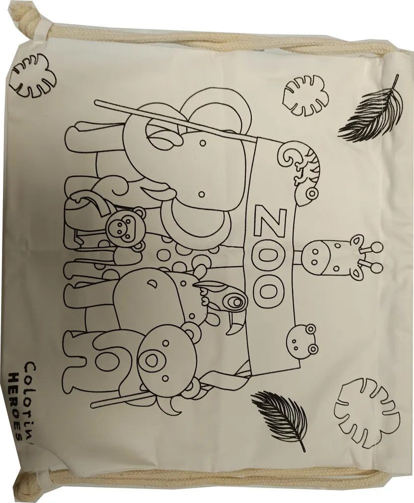 Sacca da Ginnastica EinhornLiebe Zoo da Colorare: Set Creativo Bambini