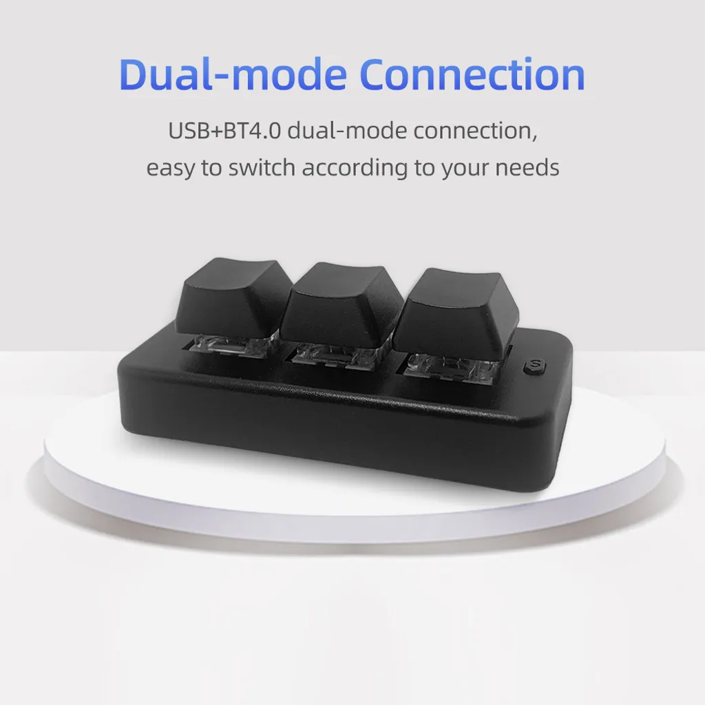 Clavier 3 touches mécanique bleu pour simplifier vos raccourcis complexes