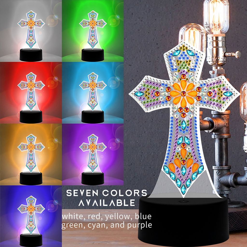 DIY Diamond Painting 7 Colors Night Light LED Diamond Painting Embroidery Home Decor(DP03 )