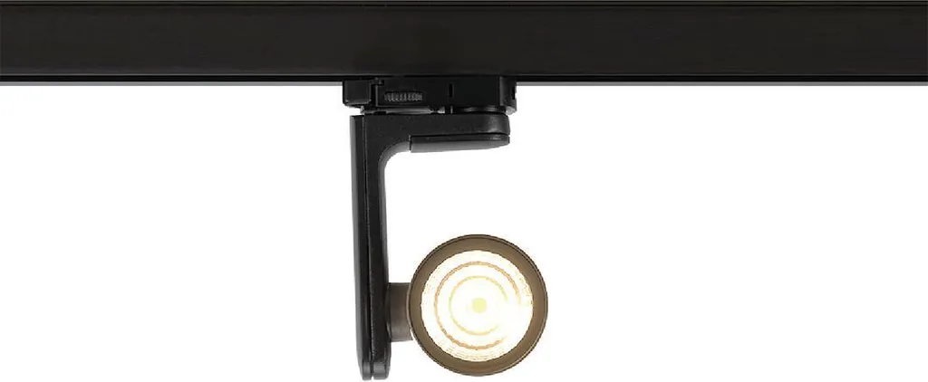Spot LED sur Rail 10W Noir CCT Variable 2700K 4000K pour Rail Triphasé