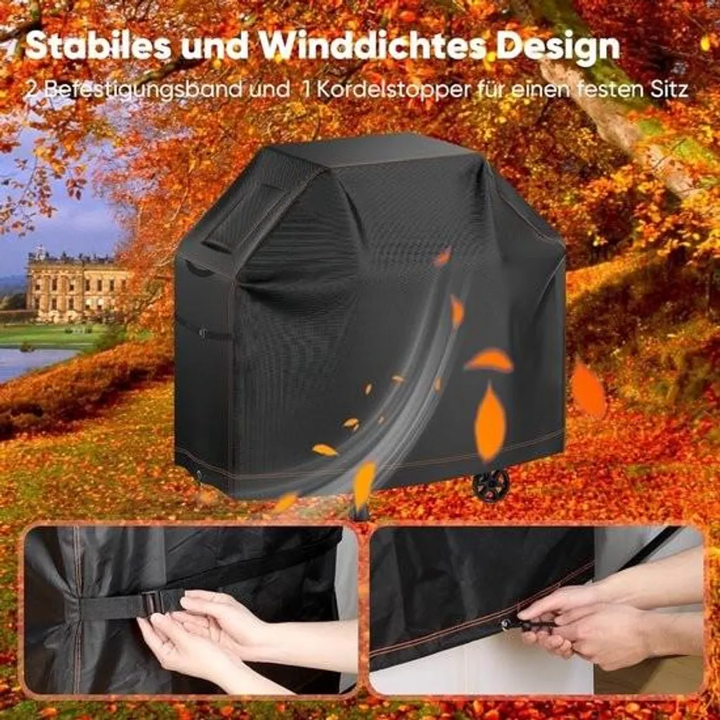 Housse de protection barbecue imperméable avec fenêtre d'aération - 3