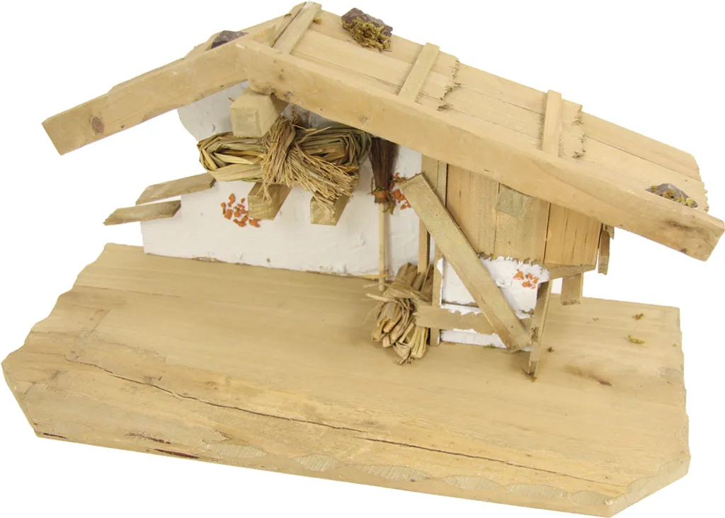 FADEDA Stalla Aschau 20cm Presepe Dipinto a Mano Decorazione Natale