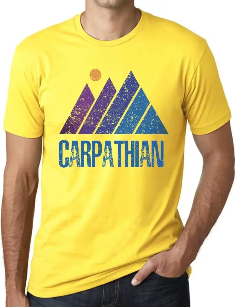 Herren Grafik T-Shirt Bergkarpaten – Mountain Carpathian – Öko-Verantwortlich Vintage Jahrgang Kurzarm Lustige Druck Geburtstag Geschenk Mann