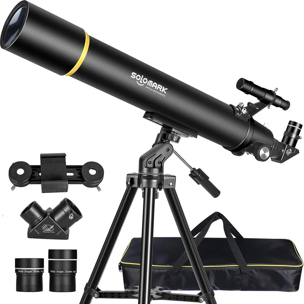 Télescope Débutant Enfant 80mm pour Apprendre l'Astronomie Facilement