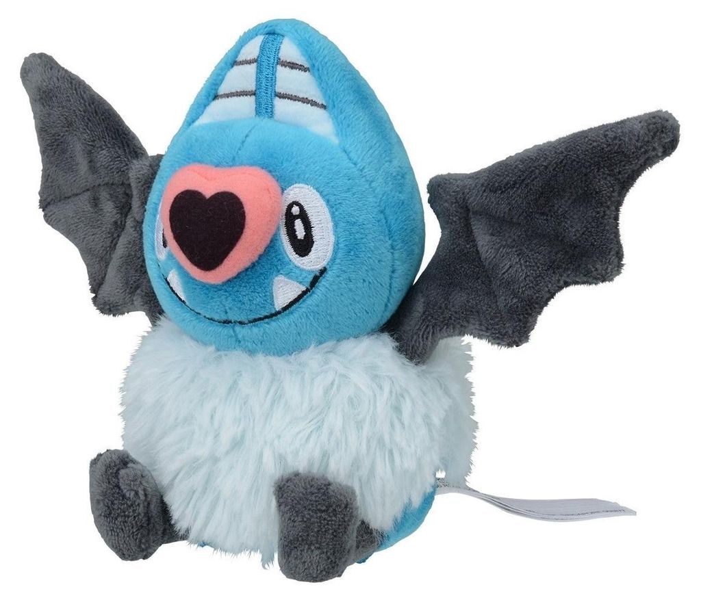 Pokemon Fletiamo Kuscheltier - 14 cm Plüschtier Swoobat