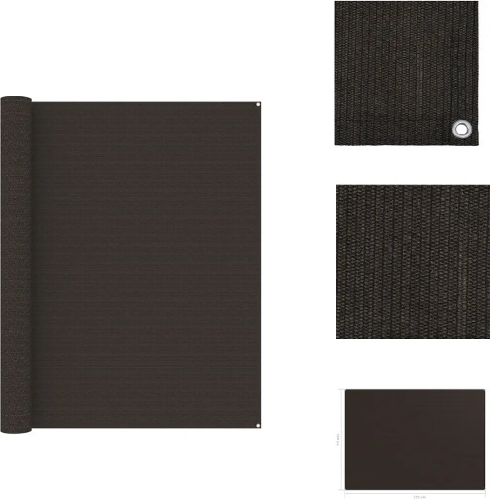 Tapis de tente pour camping familial 250x350 cm - Sol isolant Marron