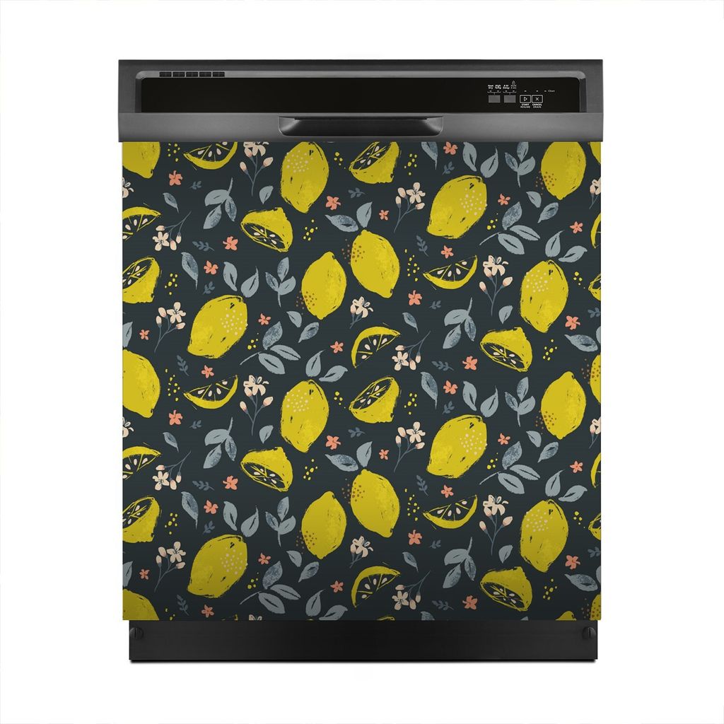 Aufkleber sticker 60x60 cm Dekorative folie Spülmaschine - Zitrone Zitrusfrüchte