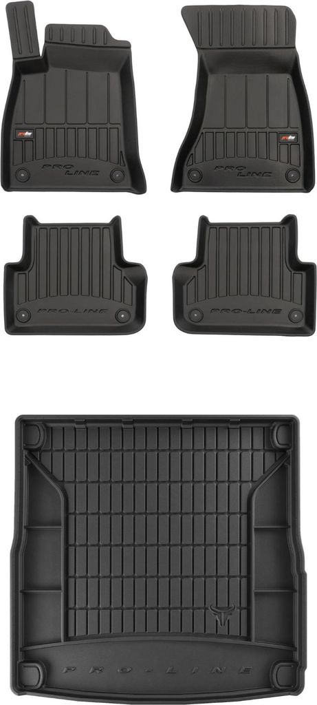 FROGUM Gummimatten Auto Fußmatten + Kofferraummatte für Audi A4 B9 2015-2023