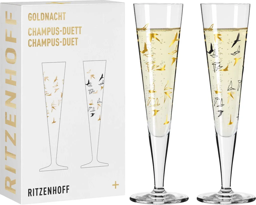 Set Di Bicchieri Da Champagne Goldnacht H23 Di Romi Bohnenberg
