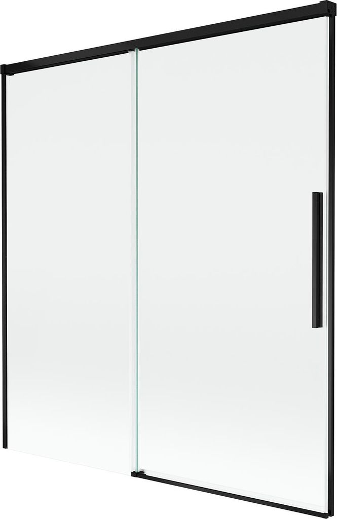 Mexen Rox Badewanne Paravent 2-flügelig zum Schieben 100 x 150 cm, transparent, Chrom - 8C9-100-003-01-00