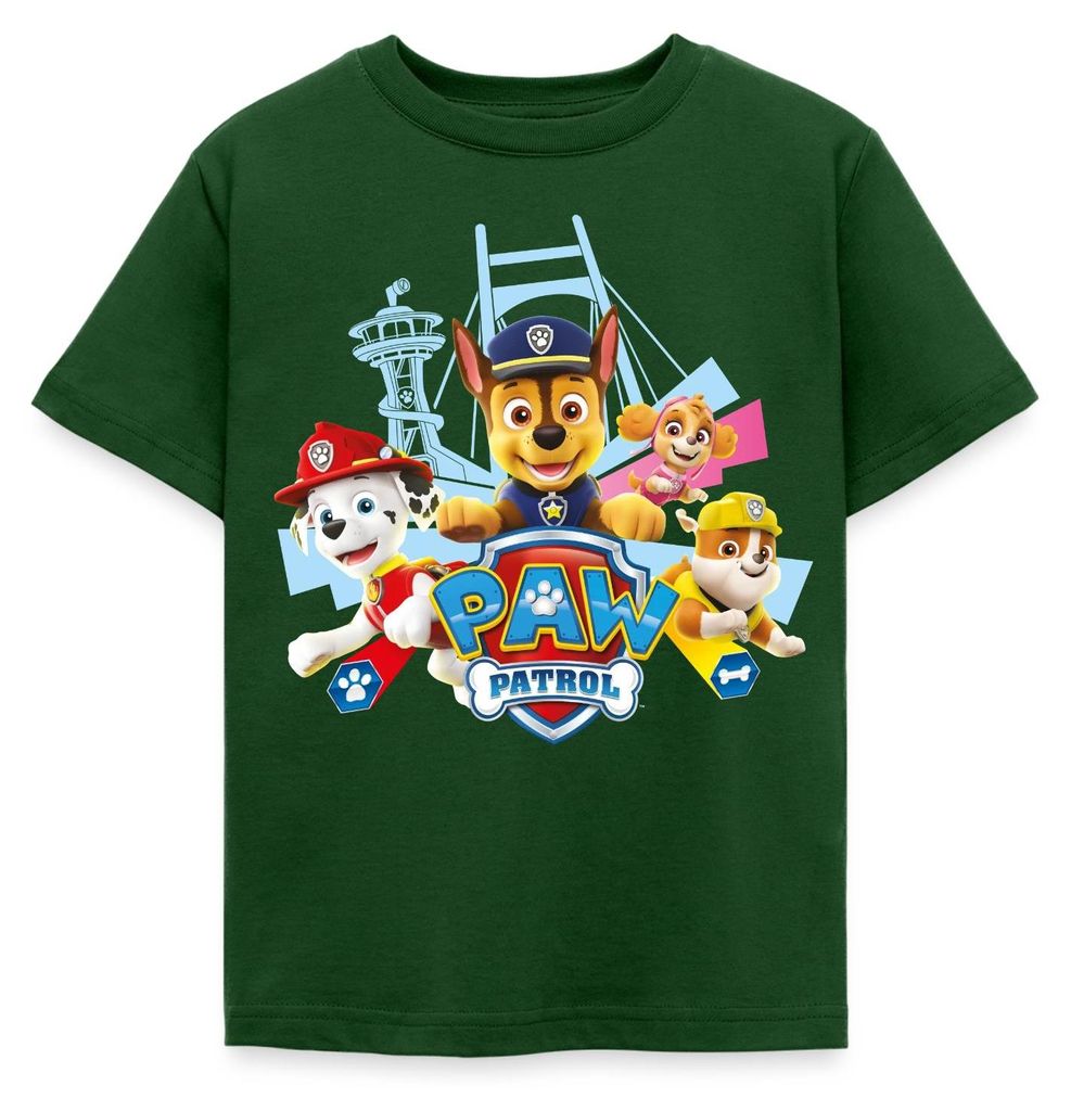 Spreadshirt Paw Patrol Logo Kinder T-Shirt, 122/128 (7-8 Produktbild 