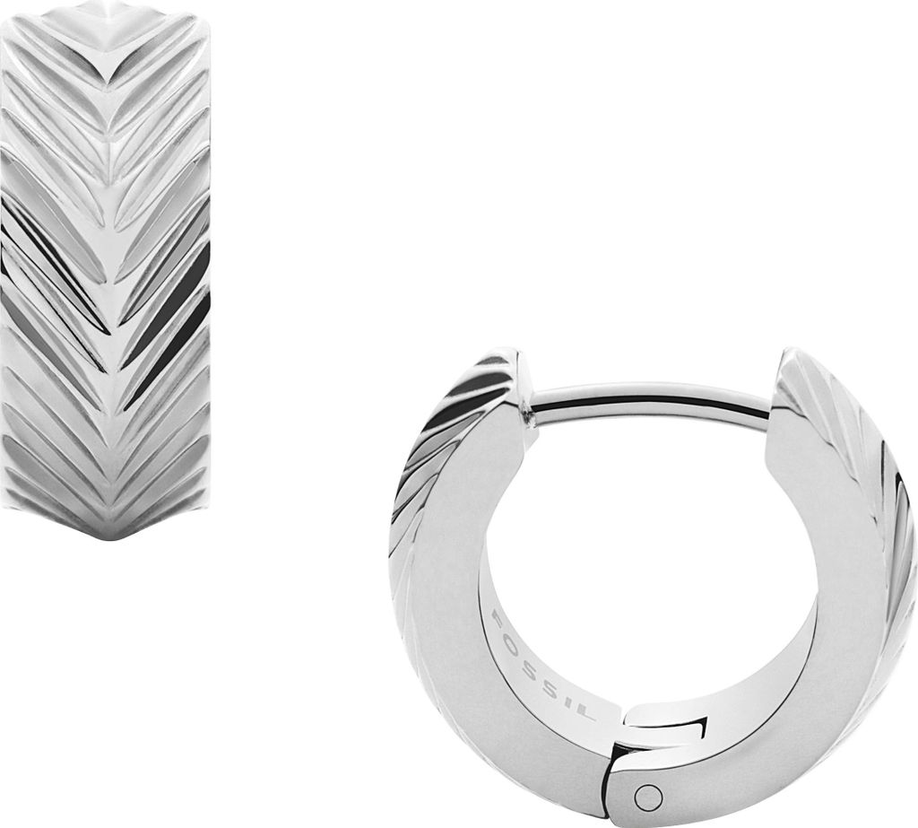 Ohrringen   Kreisförmig Fossil Silber   Kollektion Harlow - Produktbild 