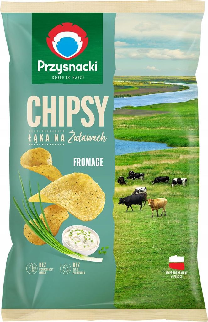 Przysnacki chipsy Łąka na Żuławach o smaku fromage 130 g Zdjęcie produktu 