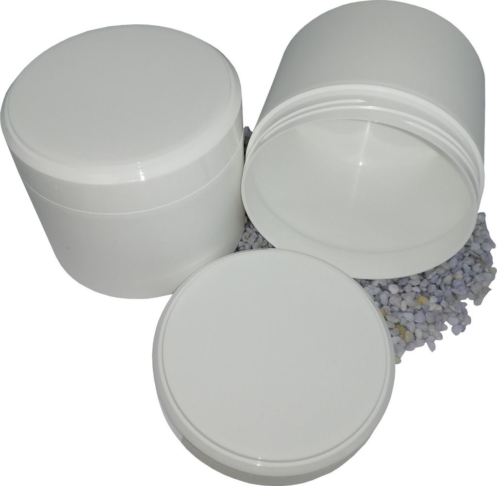 40 Salbendose Schraubdosen mit Schraubdeckel Kruken Tabea stapelbar Weiß 350ml