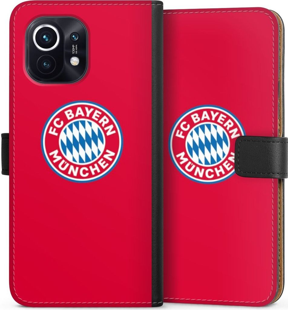 DeinDesign Klapphülle für Xiaomi Mi 11 Handytasche Lederhülle Tasche FC Bayern München FCB Logo