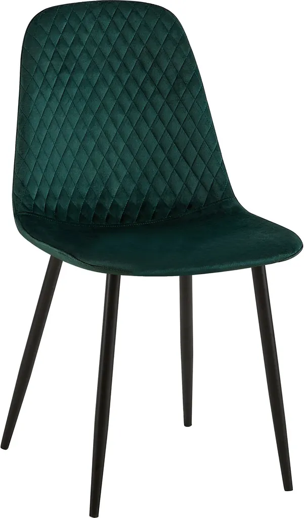 Chaise de Bureau ou Salon Giverny en Velours Vert pour Intérieur Chic