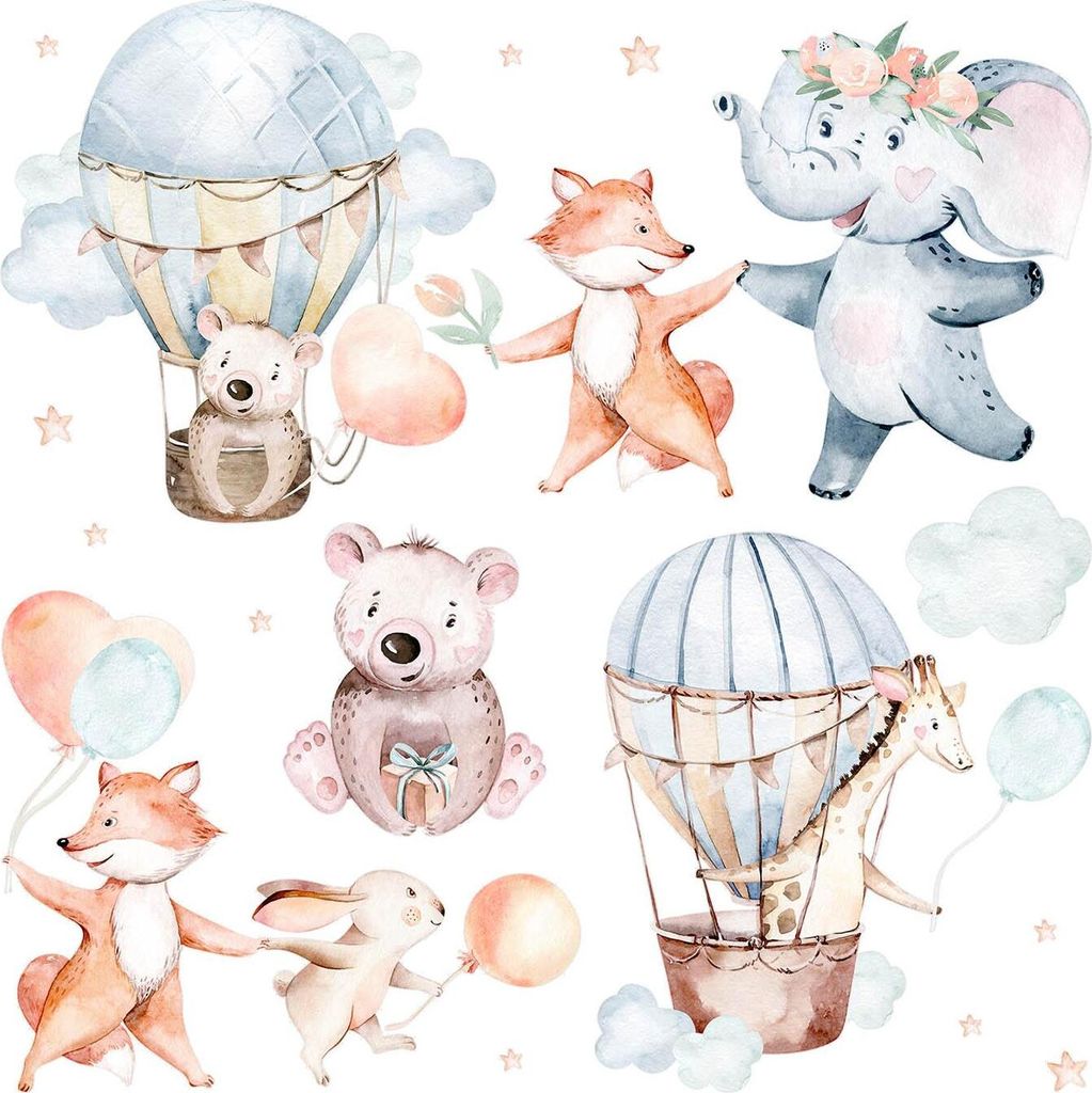 Wandaufkleber Kinderzimmer – Wandsticker für Baby & Kinder – Selbstklebende Wanddekoration – Abnehmbar ohne Rückstände – Deko für Mädc...