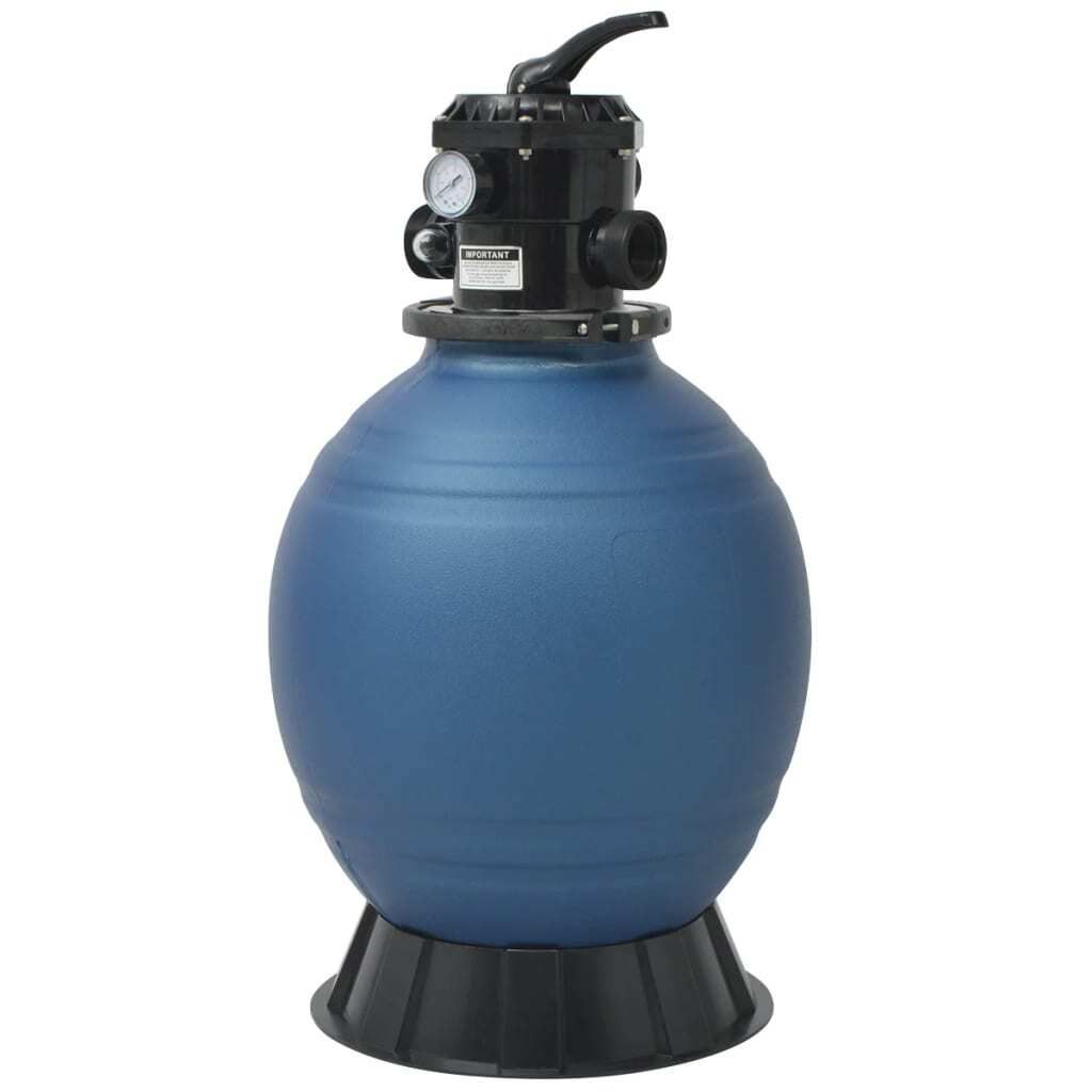 Pool-Sandfilter mit 6-Wege-Ventil Filterkessel Blau 460 mm Produktbild 