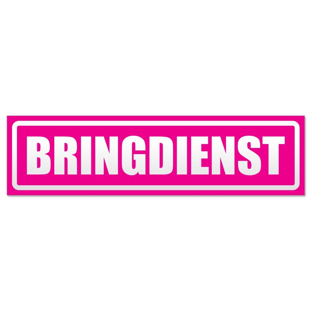 Bringdienst invertiert Magnetschild Schild magnetisch