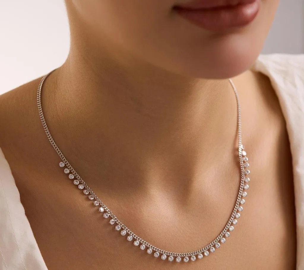 Bijou Collier Femme Argent et Zircons : Idée Cadeau Idéale pour Occasion