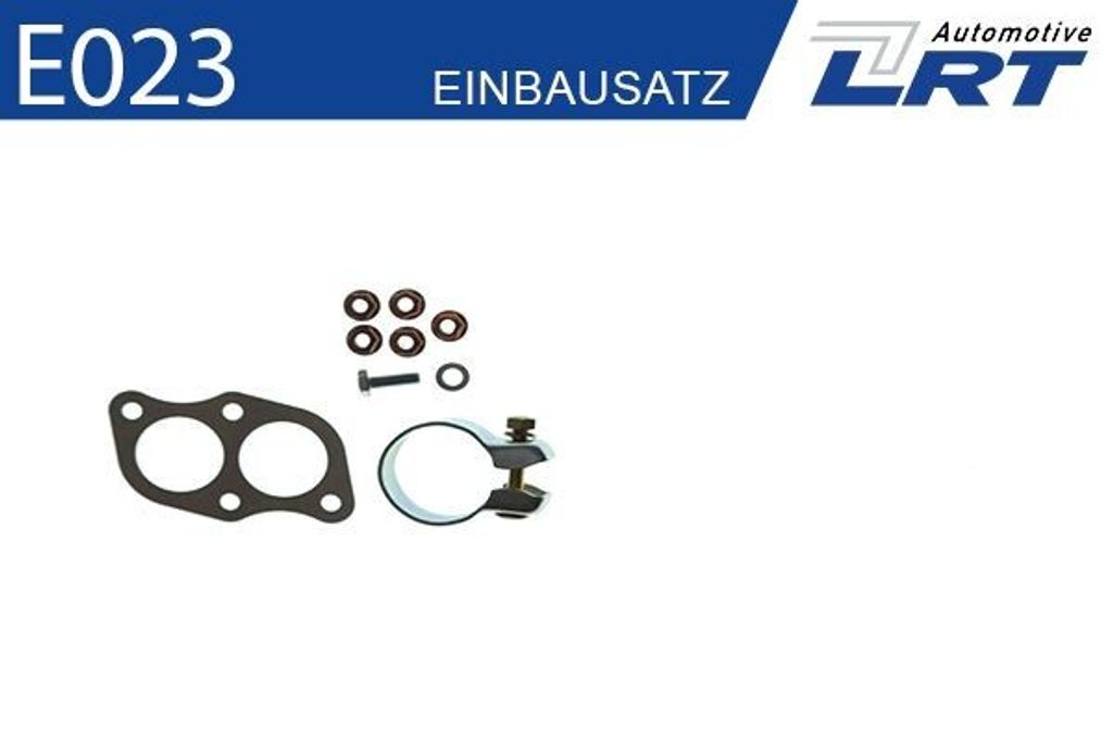 LRT Montagesatz Katalysator Montagesatz Abgasanlage E023 für VW Polo Coupe (86C, 80)