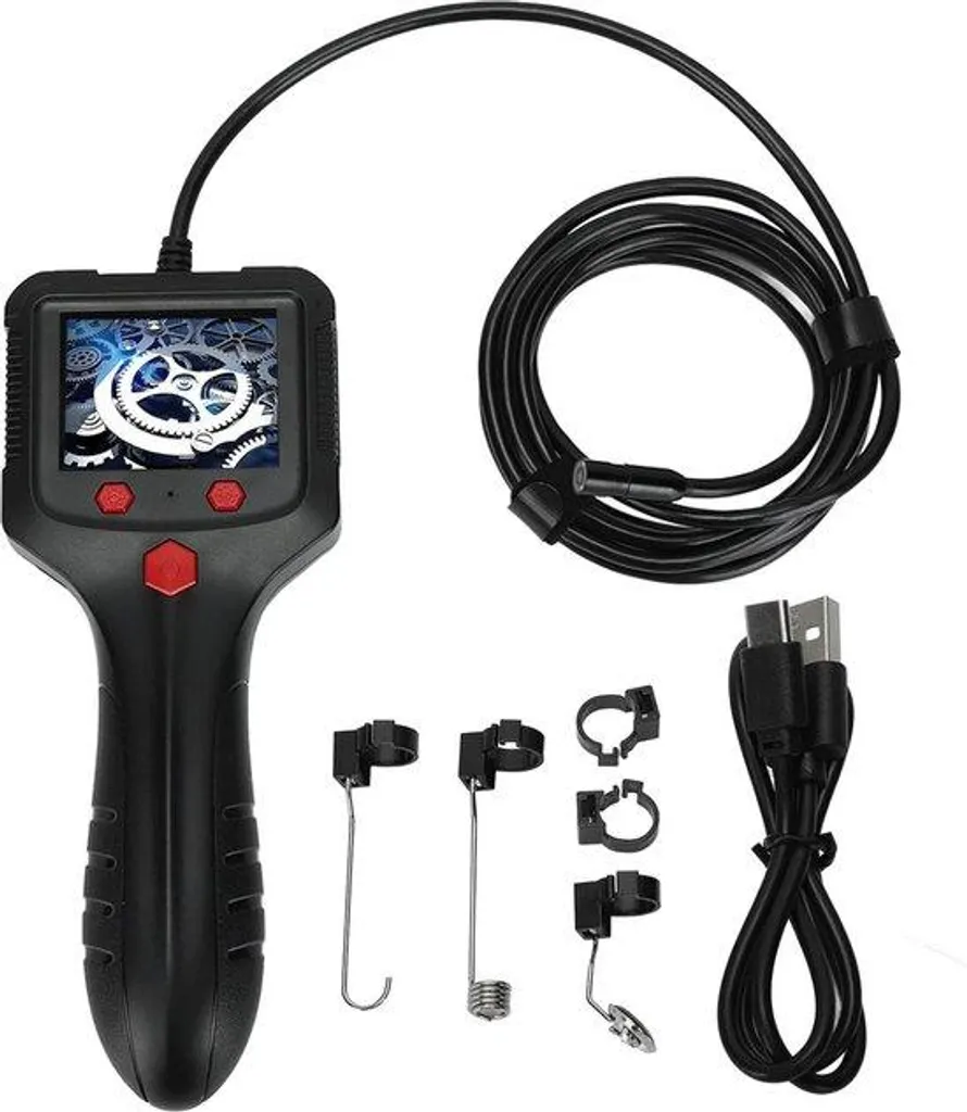 Endoscope industriel 1080p Full HD - Sonde étanche 8mm, 6 LEDs, USB/WiFi