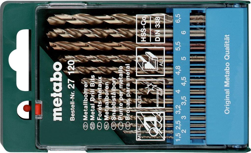 Metabo HSS-CO-Bohrerkassette 13-teilig