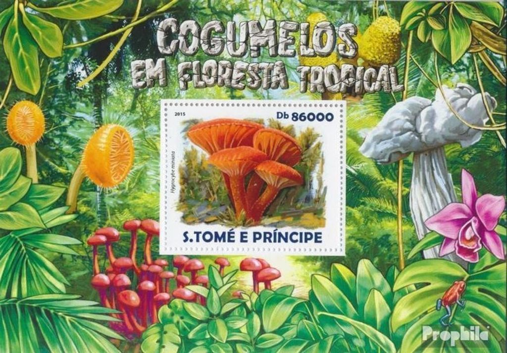 Briefmarken Sao Tome e Principe 2015 Mi Block 1073 (kompl. Ausgabe) postfrisch Pilze