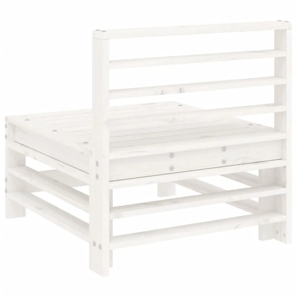 Divano Pallet Giardino Bianco Legno Pino | Arredamento Esterno Cool - 5