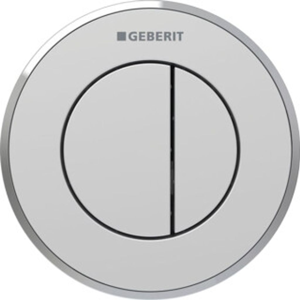Geberit Spülsysteme - Fernauslösung der Spülung Typ 10, 2-Mengen-Spülung, für Unterputz-Spülkasten 8 cm, easy to clean, Chrom matt 116.055.JQ.1