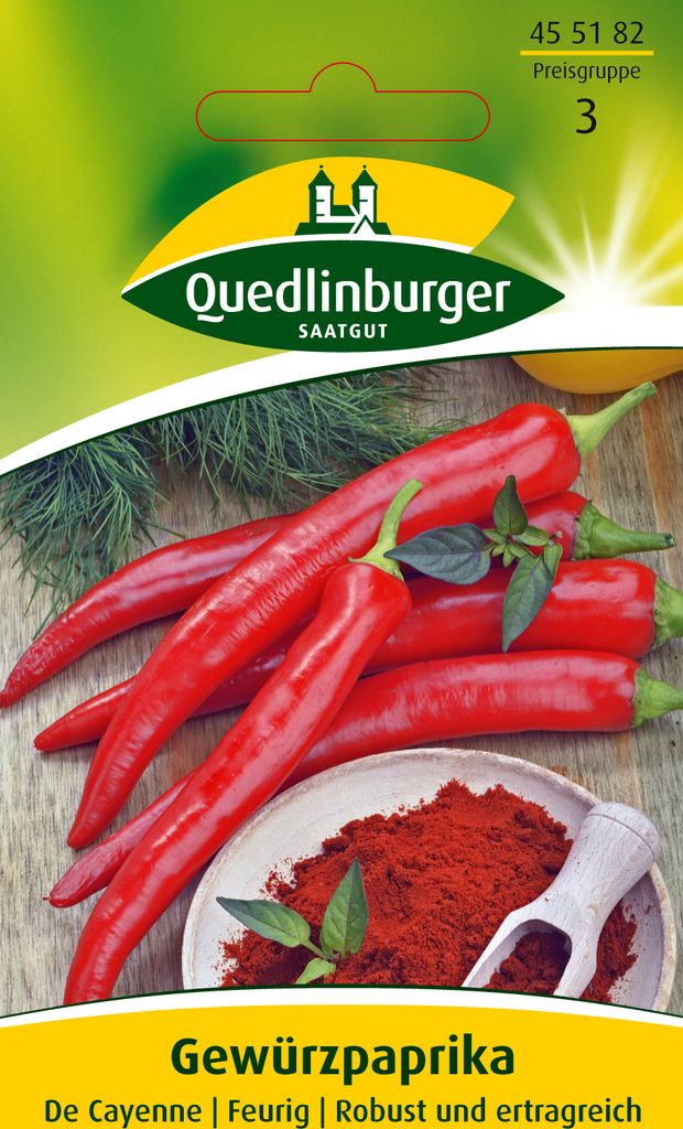 Quedlinburger Saatgut - Gewürz-Paprika de Cayenne - Samen - 455182