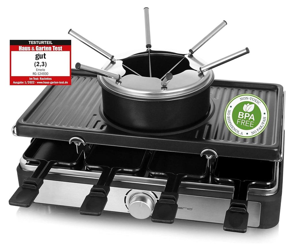 Emerio Raclettegrill,8 Pfannen antihaft Thermostat Immagine del prodotto 