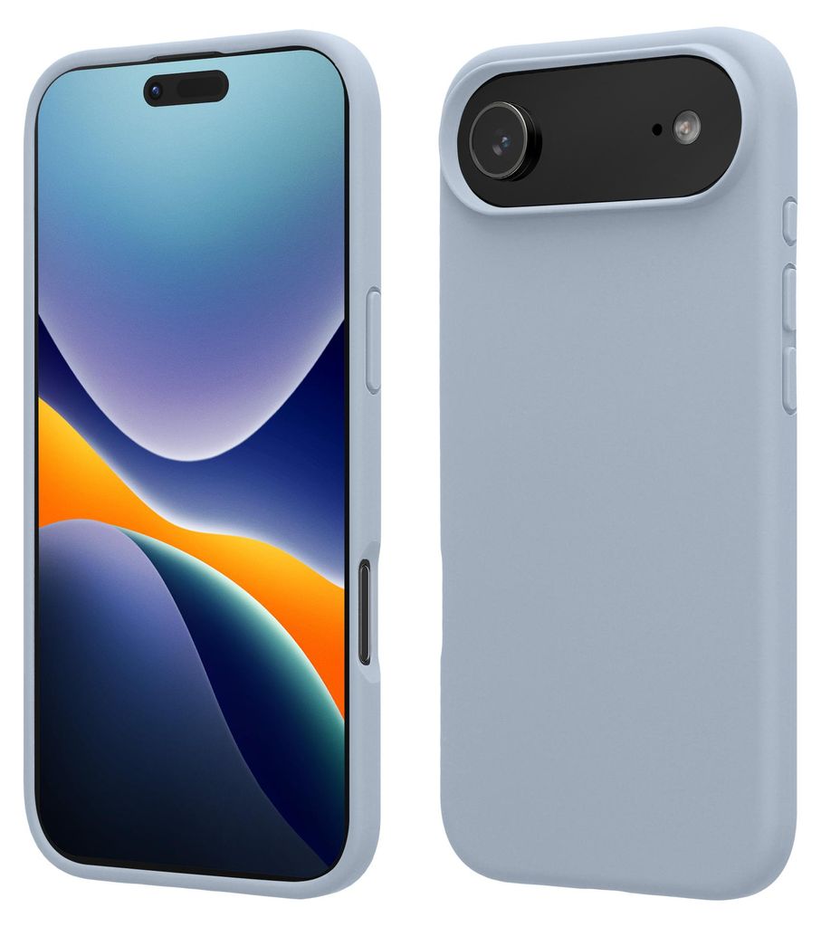 kwmobile Handyhülle für iPhone Air Hülle, für iPhone Air Case - Hülle Silikon - kabelloses Laden - Hellblau matt