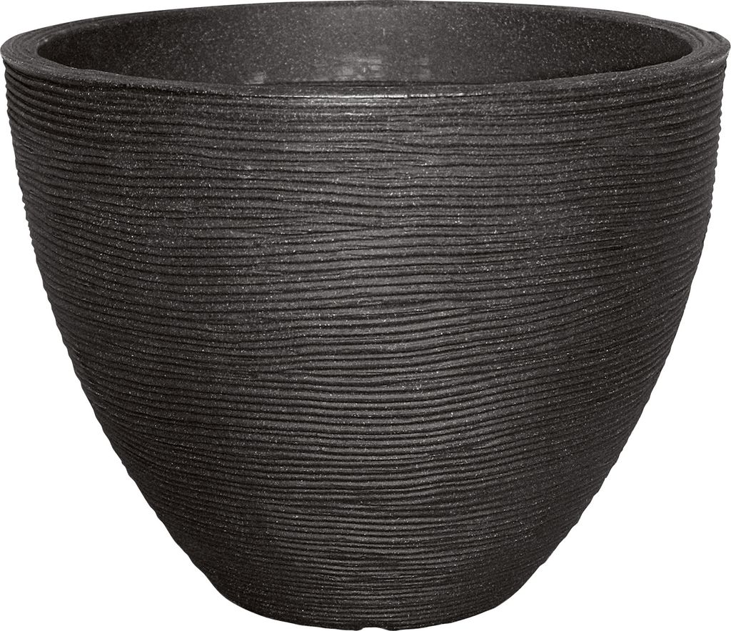 Geli Pflanztopf mit Rillen Ø 40 x 31 cm anthrazit