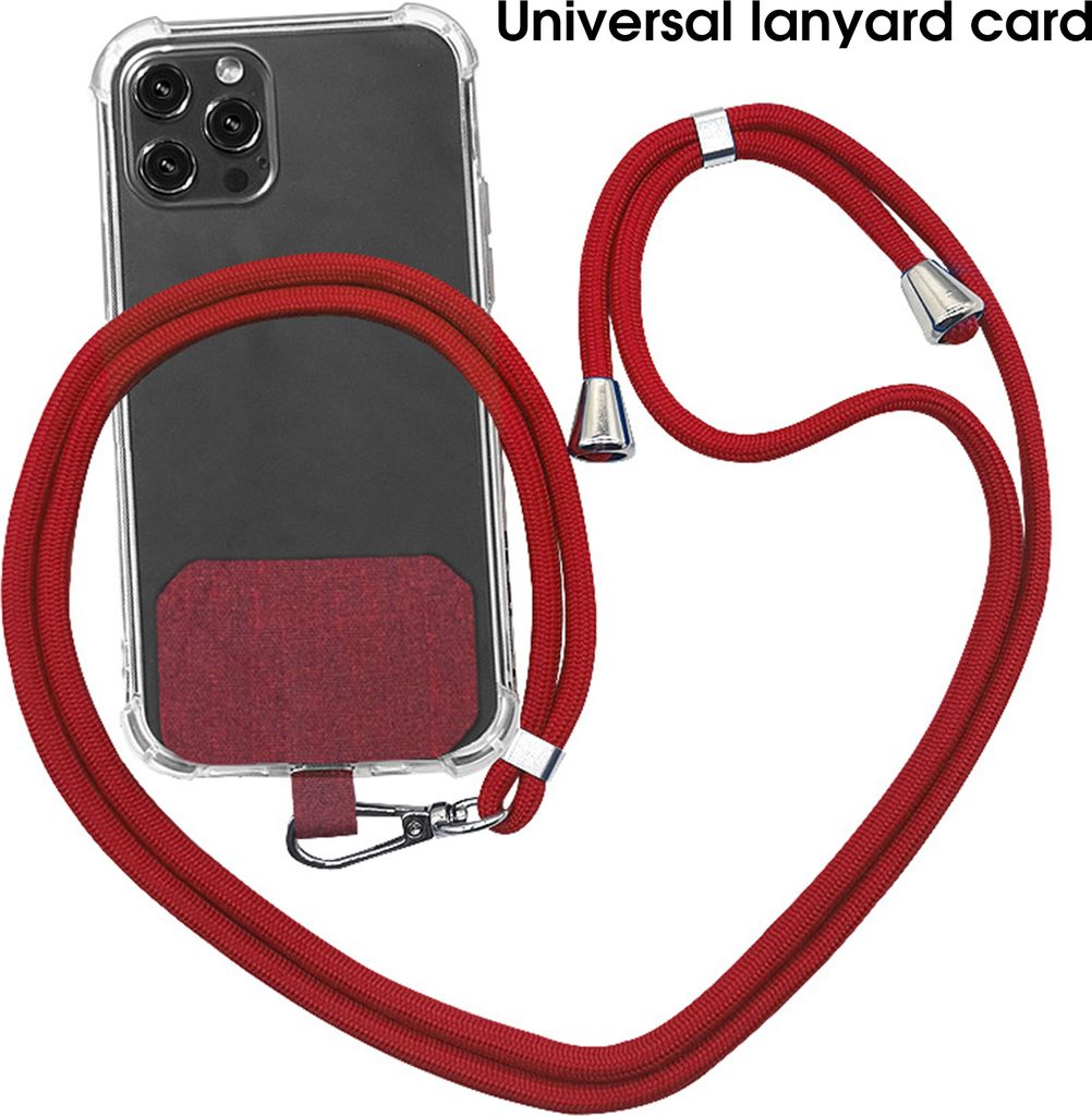 Telefon Lanyard Card Universal einstellbare abnehmbare Mobiltelefone Lanyard -Kartendichtung Austausch für Outdoor-Rot
