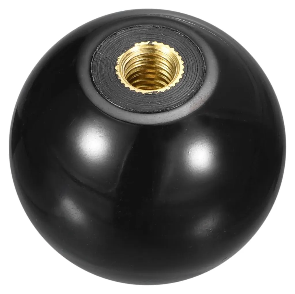 Boutons à bille thermodurcissables M10 noir 40 mm insert cuivre
