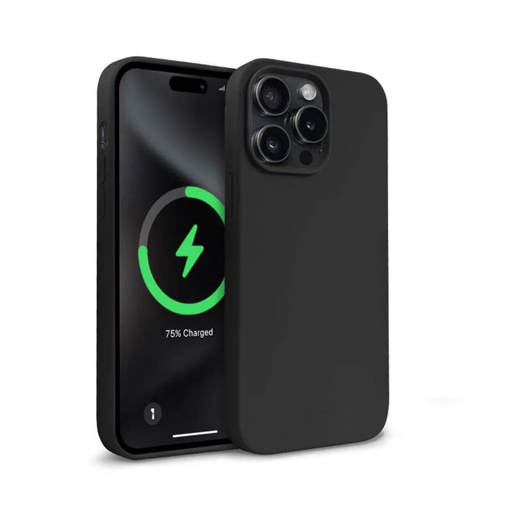 Crong Colour Cover Magnetic iPhone 15 Pro Nero: Protezione MagSafe