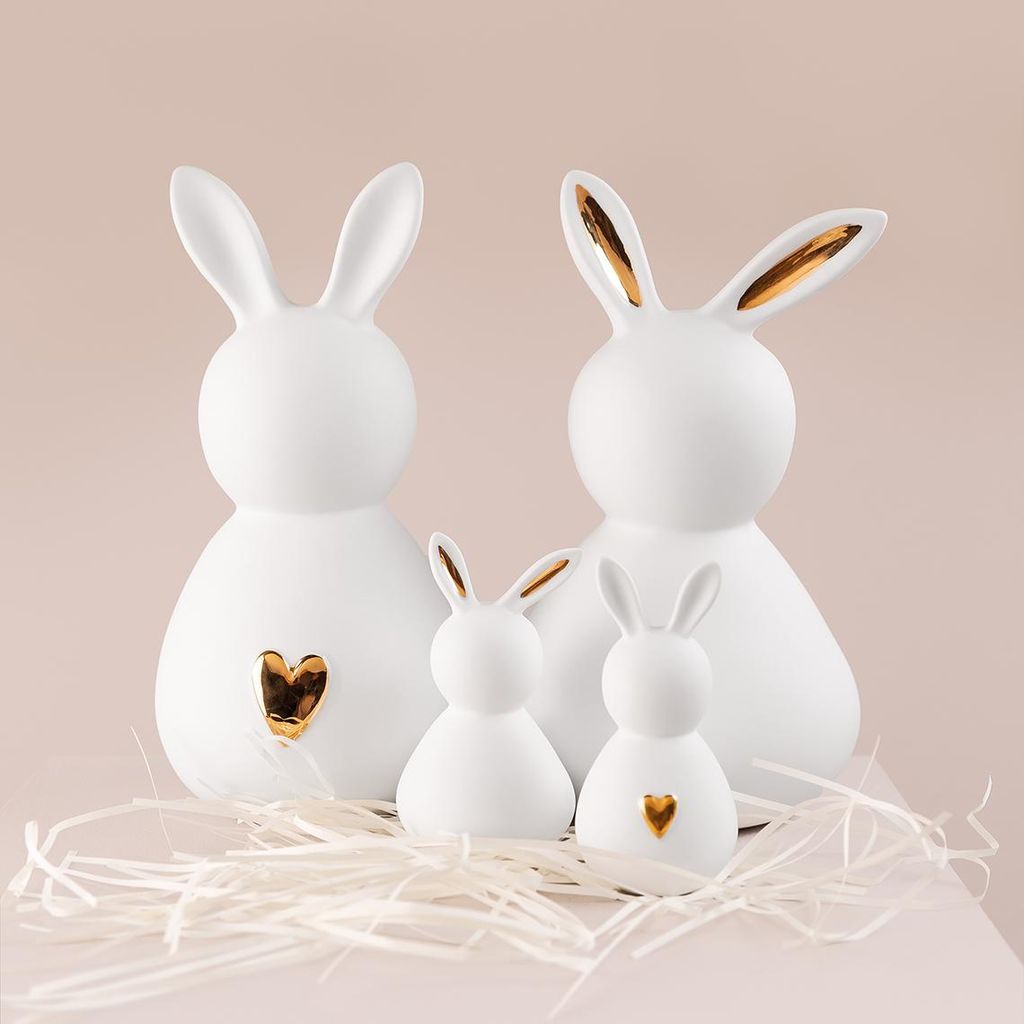 Räder Ostern Porzellanhase groß Dame goldene Ohren Produktbild 