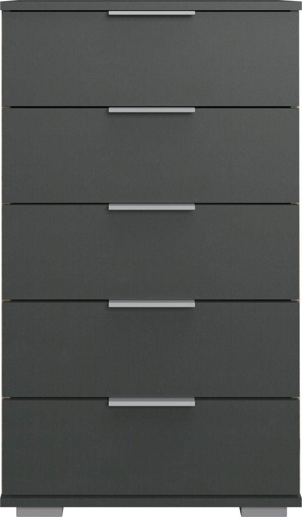 Hochkommode >Easy Plus< (BxHxT: 49x102x41 cm) in graphit - 49x102x41cm (BxHxT)