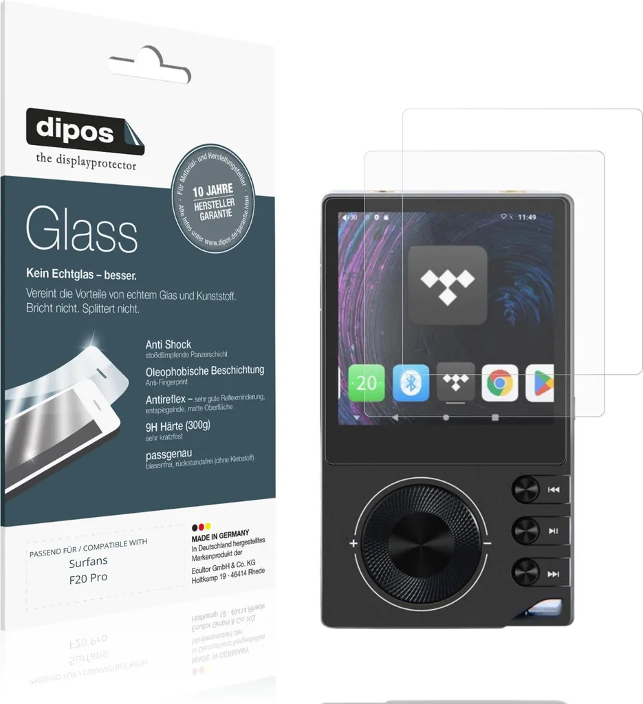 2x Pellicola Surfans F20 Pro Vetro Flessibile 9H Opaco - Protezione Display