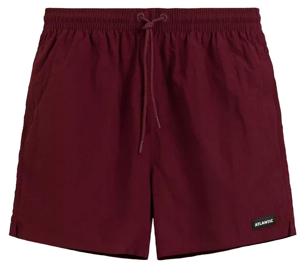 Bade-Shorts Atlantic KMB-225 Braun/Rot XXL, schnell trocknend für Strand und Schwimmbad