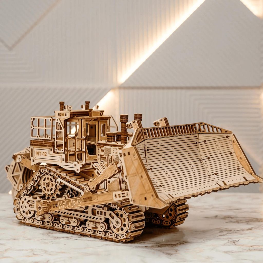 Terrain Titan: Houten bouwvoertuig, bulldozer Productafbeelding 