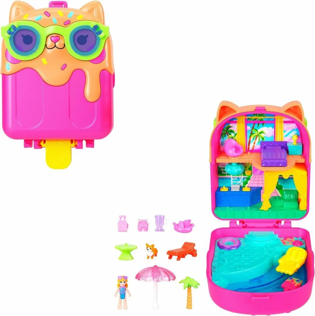 Polly Pocket Coffret Chatons Glacés avec Mini-Poupée et Accessoires