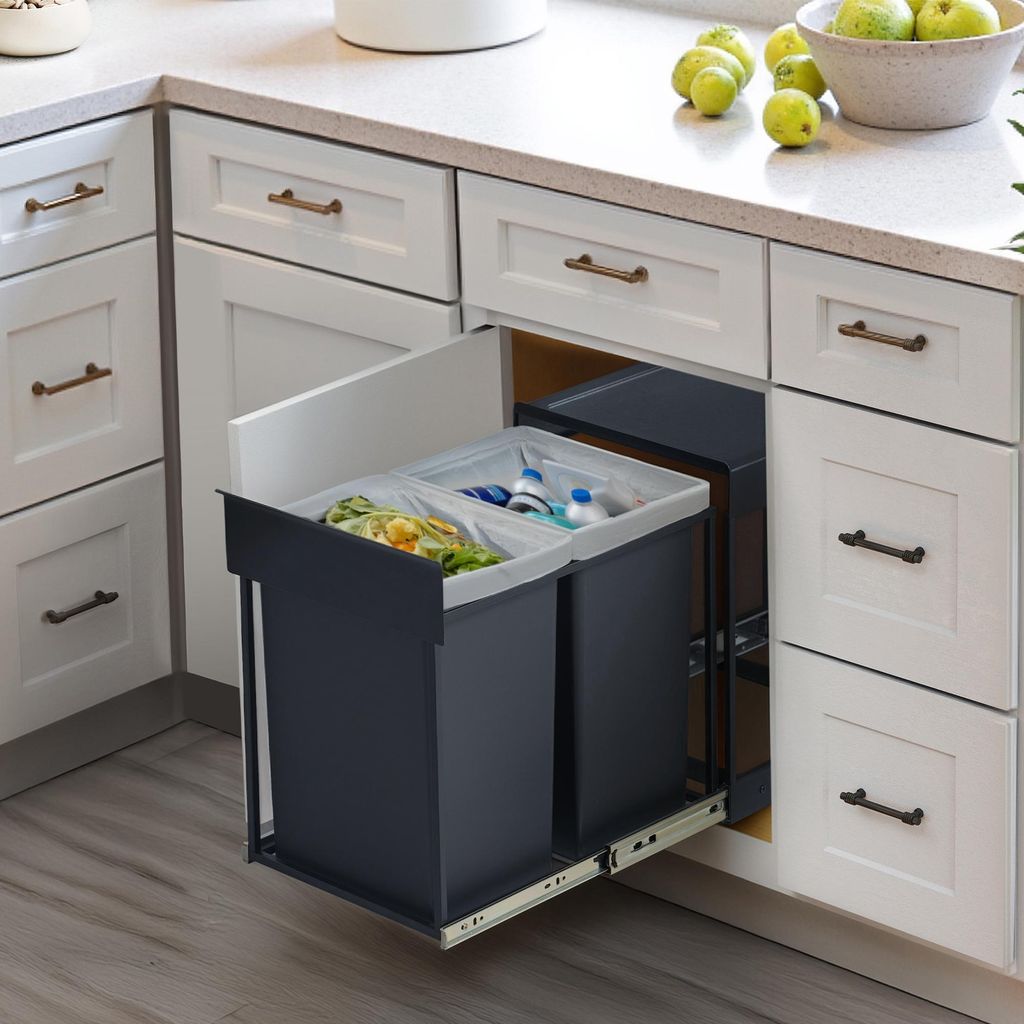 SONGMICS Mülleimer küche, Mülltrennsystem für Unterschrank, Produktbild 